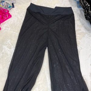 Glittery black Cover up pants